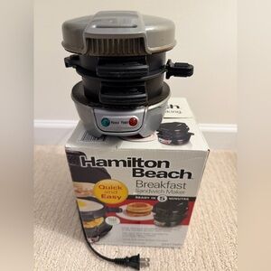 Hamilton Beach Sandwich Maker - Black and Silver